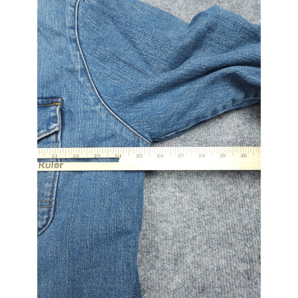 OshKosh Jean Jacket Barn Coat Men's XL Blue Denim Quilted Lined Buttons - Picture 8 of 10